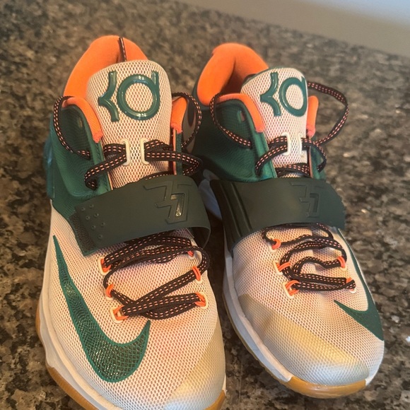 Nike air zoom KD 7 VII Easy Money White Green Size 9 Sneakers EUC - Picture 5 of 17